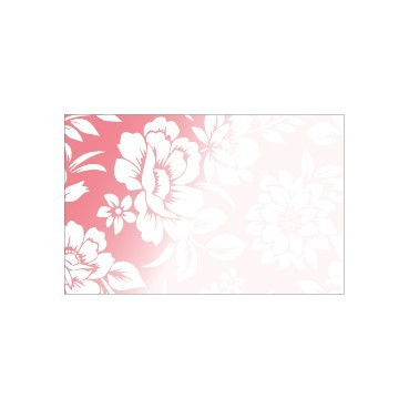 Pack of 25 Small Pink with White Flower Illustration Cards