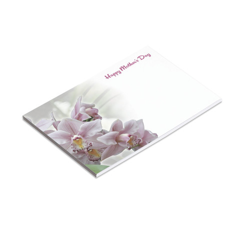 Pack of 6 Large Happy Mothers Day Cards with Pale Pink Orchid