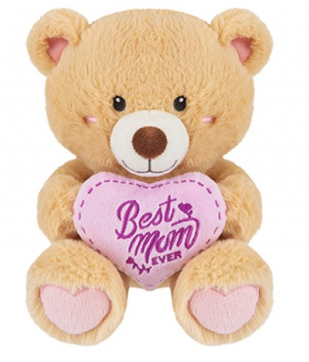 	Sitting Bernie Bear Mum Heart (20cm)