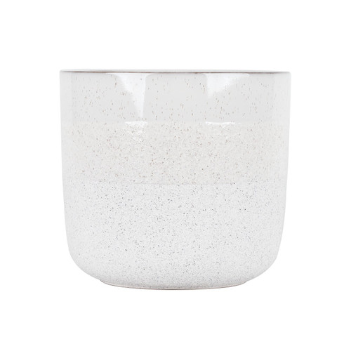 Hortus White Bordeaux Stoneware Pot (22.5cm H x 24.5cm Dia)