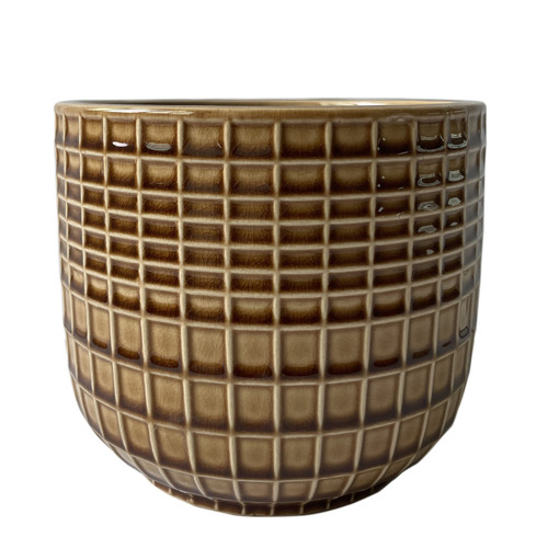 Hortus Brown Braga Pot (17cm H x 19.5cm Dia)