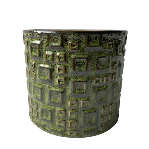 Hortus Olive Green Evora Pot (16cm H x 18cm Dia)