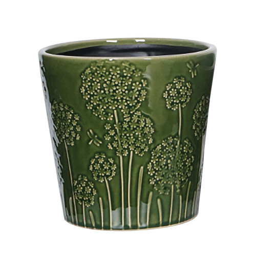 Hortus Dark Green Lithgow Seed Head Pot (19cm H x 20.5cm Dia)