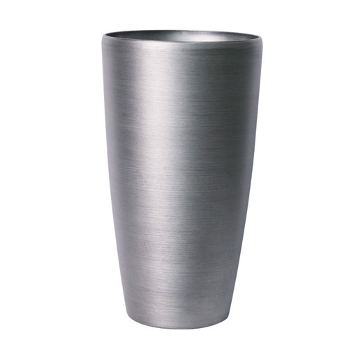 Brushed Steel Metallic Look Planter (58cm)