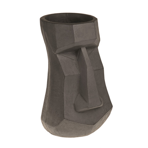 Grey Fibre Clay Moai Planter (25cm)