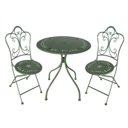 Leaf Design Light Green Bistro Set