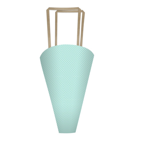Mint Polka Kraft Bouquet Bag