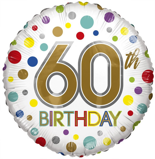 Eco Balloon - Birthday Age 60 (18 Inch)
