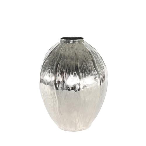 Silver Eros Seed Metal Vase (29.5cm H)