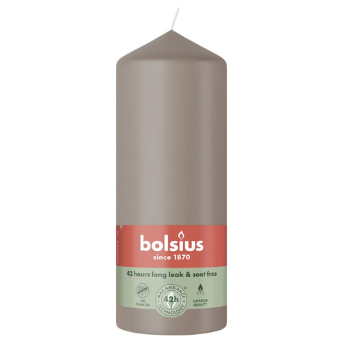 Bolsius Light Taupe Essentials Pillar Candle (150mm)
