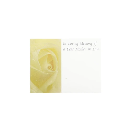 Mother in Law In Loving Memory Florist Card (Pack of 50)