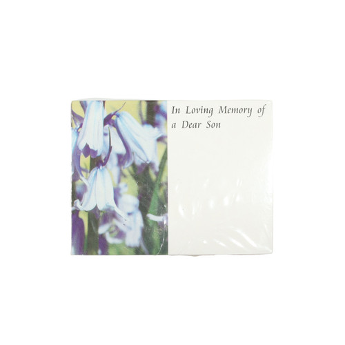 Dear Son Floral In Loving Memory Florist Card (Pack of 50)