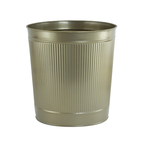 Gold Ribbed Planter (21cm)