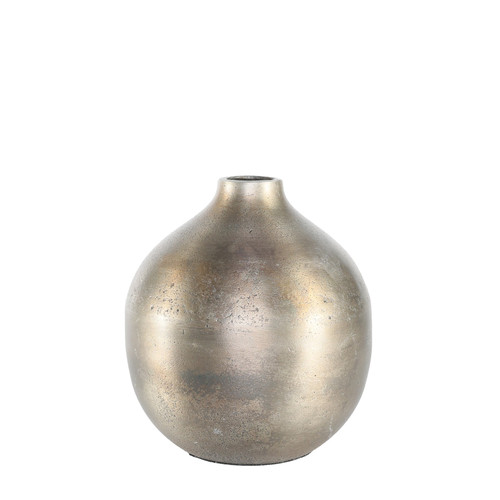 Antique Silver Poseidon Ball Vase (16x14cm)