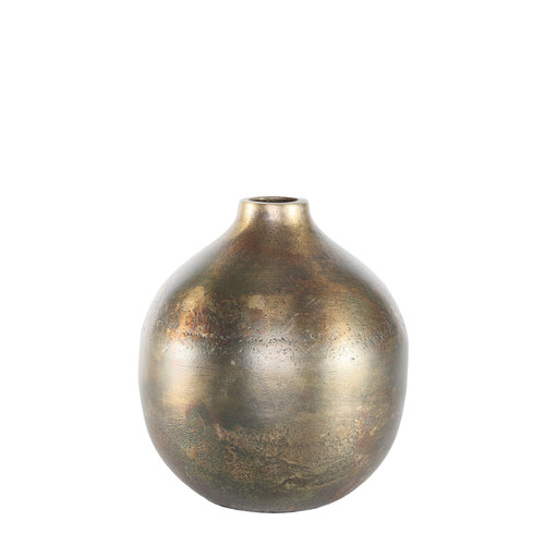 Antique Gold Poseidon Ball Vase (16 x 14cm)