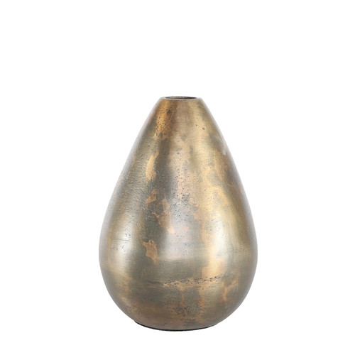 Antique Gold Poseidon Tear Drop Vase (17x12.5cm)