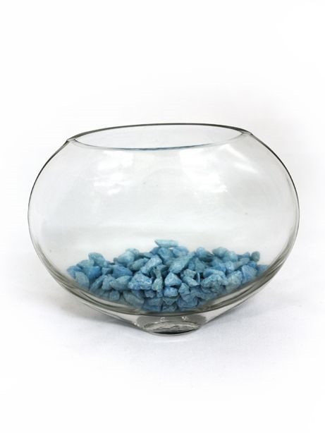 Clear Glass Narrow Ball Vase (17cm)
