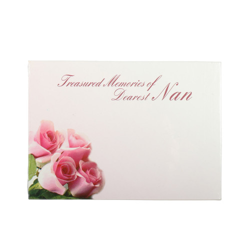 Treasured Memories Dearest Nan Pink Rose Florist Card (Pack of 6)