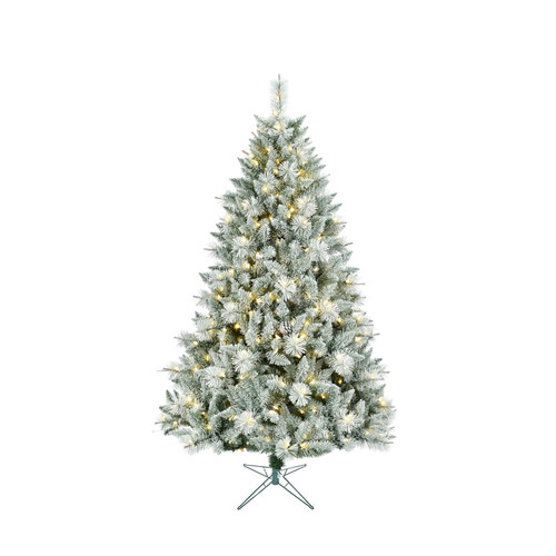 Kaprun Lightly Frosted & Glitter Pre Lit Christmas Tree (1364 Tips) (7ft)