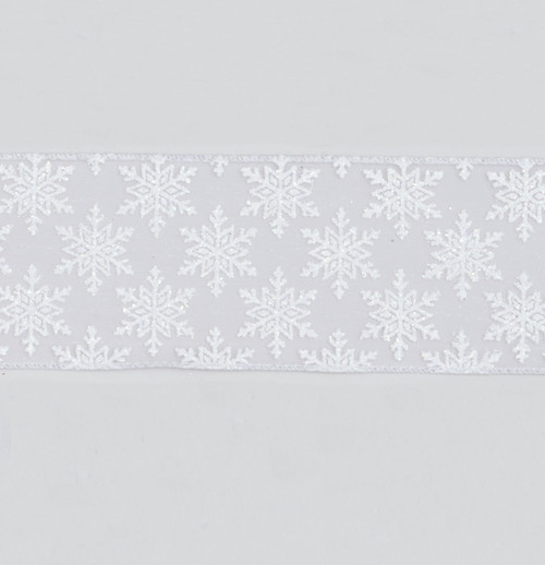 Lilac Snowflake Ribbon Lilac (63mm x 9.1m)