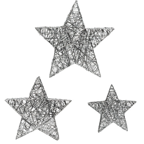 Silver Glitter Stars