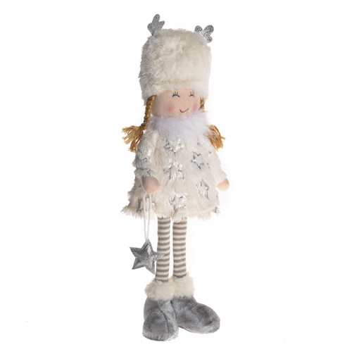 White & Silver Standing Fairy (45cm)