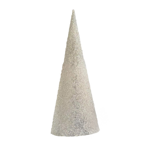 White Beaded Cone Tree (45cm)