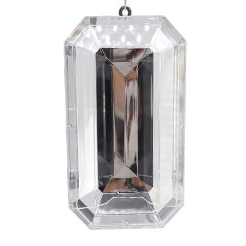 Silver Diamond Gem Rectangle Hanging Ornament (24cm)