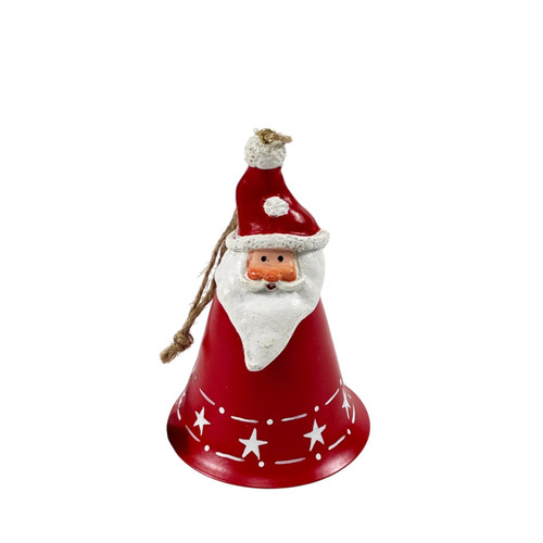 Red Bell with Santa Topper (10cm)