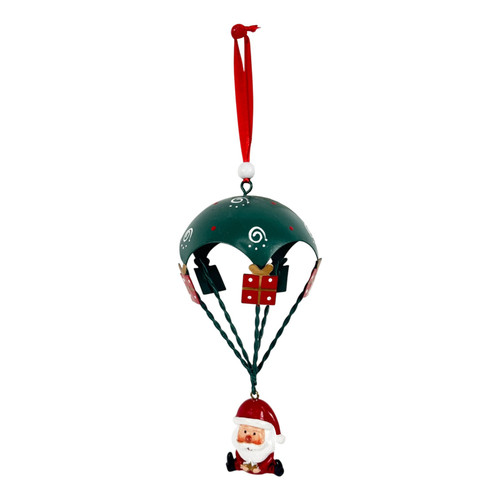 Santa with Parachute Hanging Decoration (16cm)
