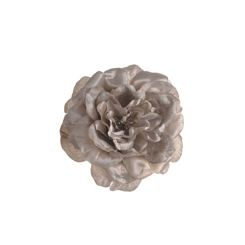 Champagne Rose with Clip (15cm)