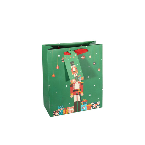 Christmas Nutcracker Medium Gift Bag with Tag (25cm)