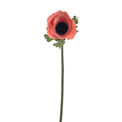 Coral Olivia Anemone Stem (38cm)