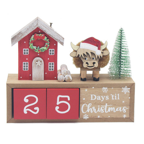 Rustic Highland Cow Christmas Calendar