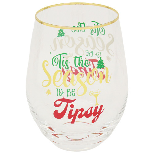 'Tis the Season to Be Tipsy Glass