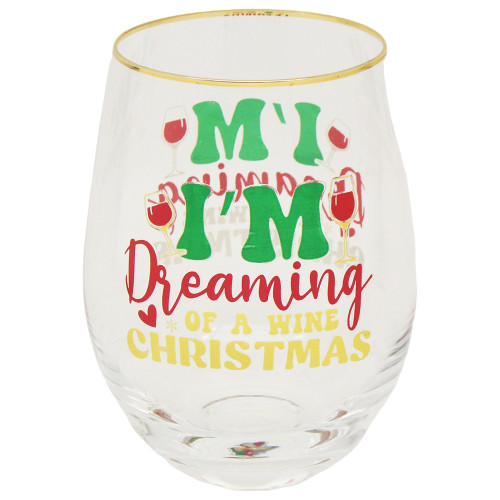 I’m Dreaming of a Wine Christmas Glass