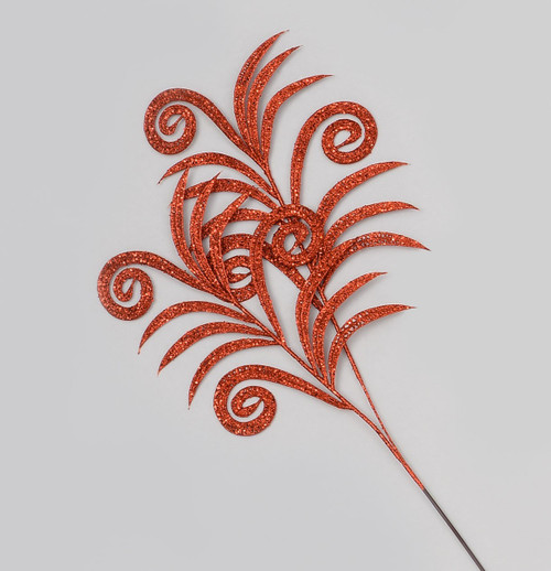 Red Twirly Peacock Fern Spray (68cm L)