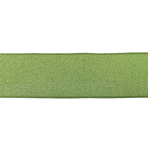 Green Glittery Festive Ribbon (63mm x 9.1m)