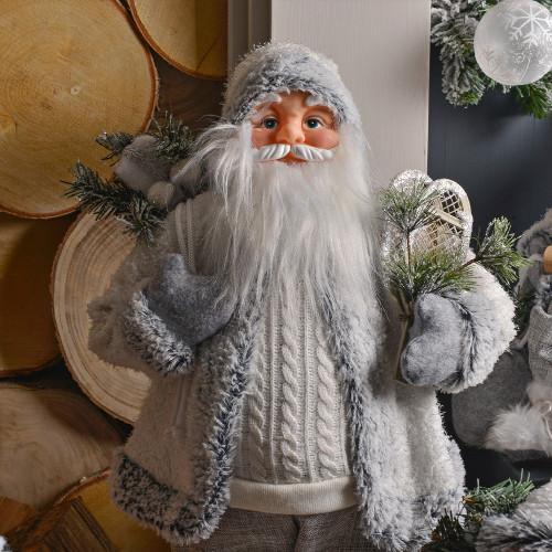 Winter White Santa Standing (61cm)