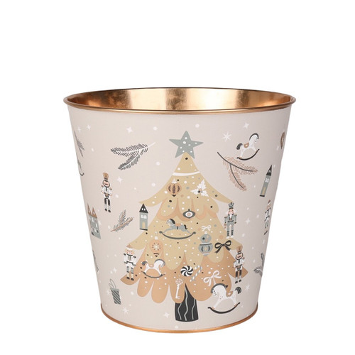 Christmas Tree Design Metal Planter (11cm)