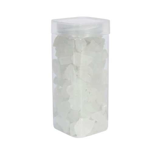 Clear Sea Glass (10-20mm) in Square Jar (750g)