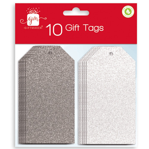Light & Dark Silver Gift Tags (Pack of 10) Light & Dark Silver Gift Tags (Pack of 10)