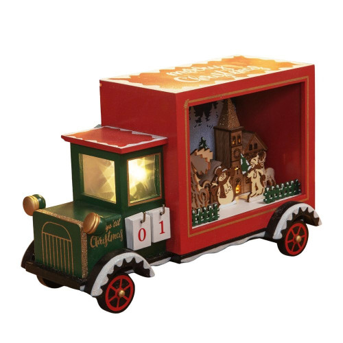 LED Light-Up Merry Christmas Truck with Countdown Calendar LED Light-Up Merry Christmas Truck with Countdown Calendar