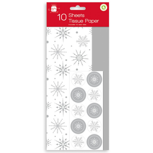 Silver Tissue Paper Sheets (Pack of 10) Silver Tissue Paper Sheets (Pack of 10)