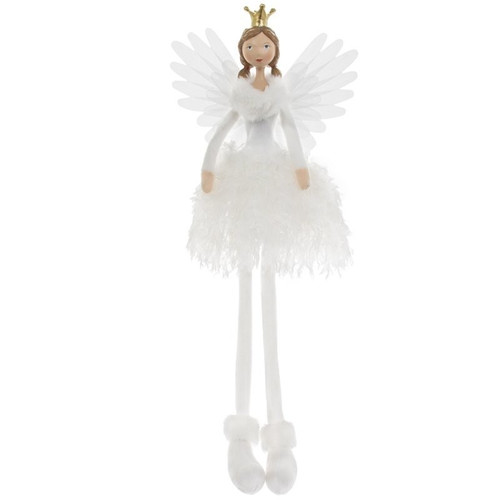 White Sitting Grey Angel