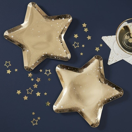 Gold Star Shaped Paper Plates Gold Star Shaped Paper Plates