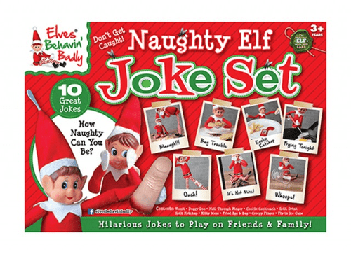 Deluxe Naughty Elf Box Of Jokes (Assorted Designs)