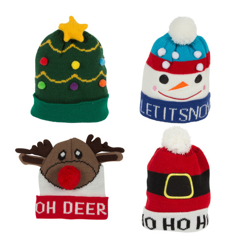 Assorted Child's Knitted Christmas Hat Assorted Child's Knitted Christmas Hat