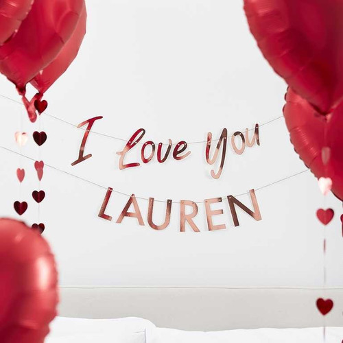 Customisable I Love You Bunting Customisable I Love You Bunting
