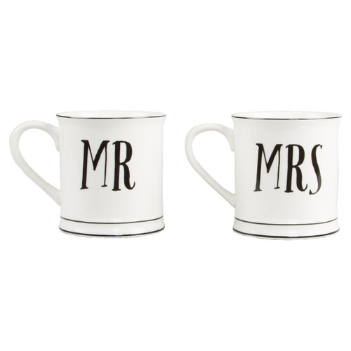 Mr & Mrs Mug (Pair)